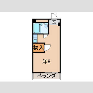 ワンライフ甲陽 206 間取り図