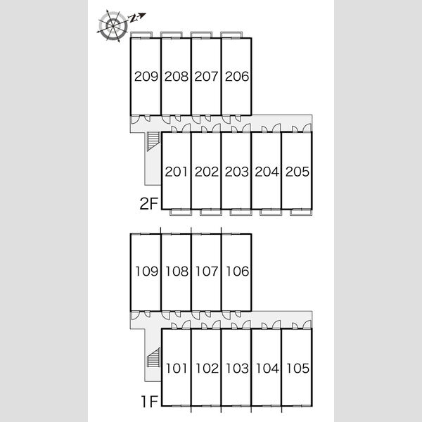 レオパレス苦楽園 203 間取り図