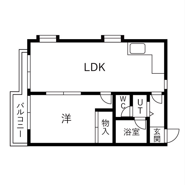 サンパレス21夙川東 104 間取り図