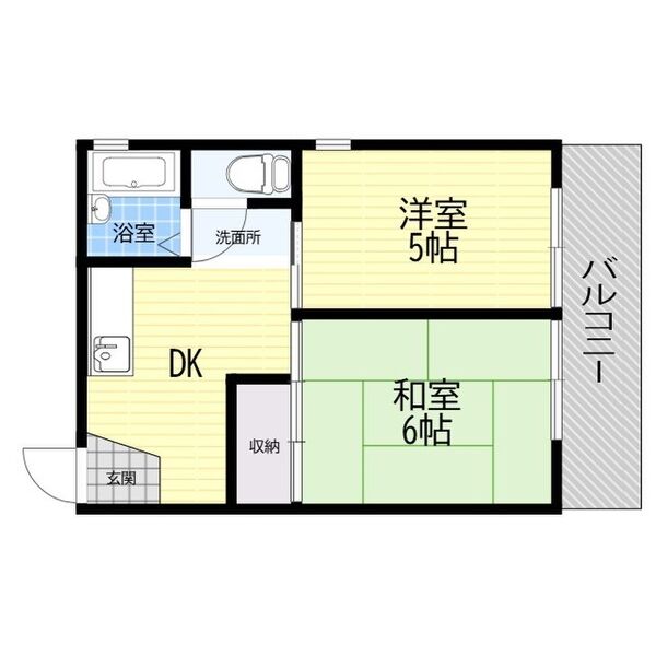 プチシャルマン西宮東 302 間取り図