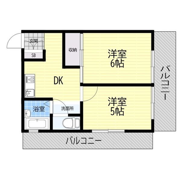プチシャルマン西宮東 103 間取り図